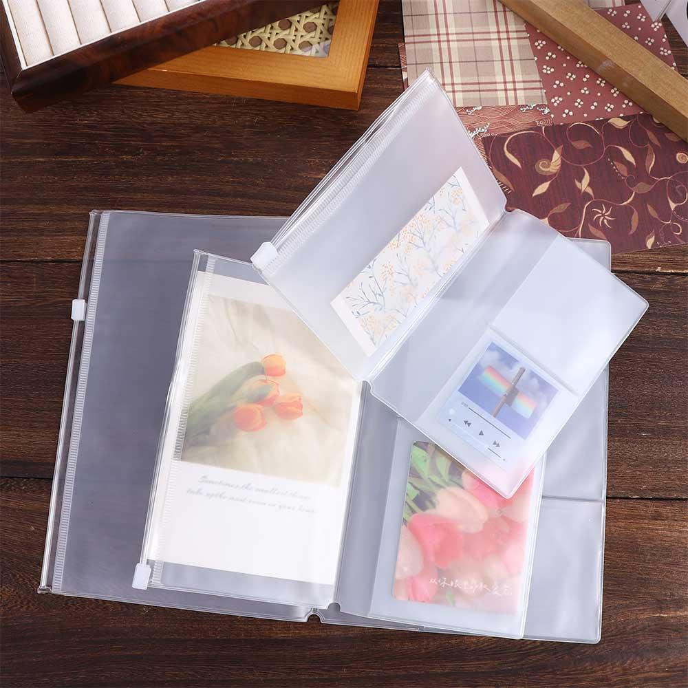 Vintage Leather Journal Notebook - Túi PVC có khóa kéo dành