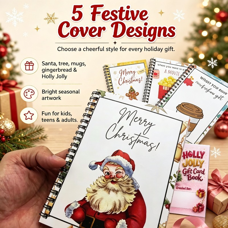 Books - Spiral-Bound Christmas Gift Card Book Festival