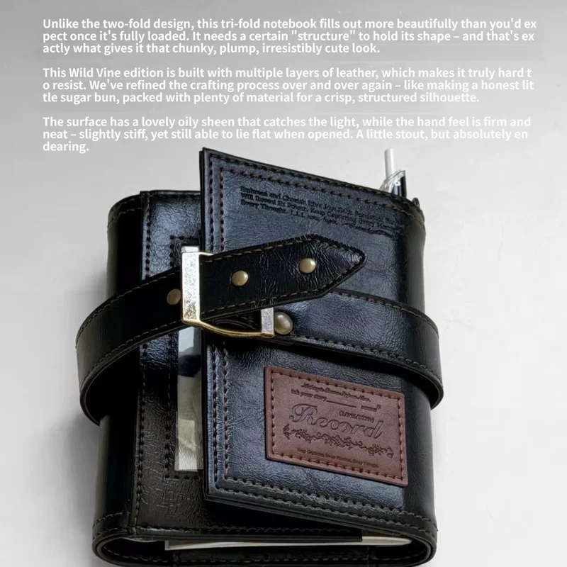 M5 Tri-Fold Leather Vintage Jo - đánh giá và giá Vintage Leather Journal Notebook