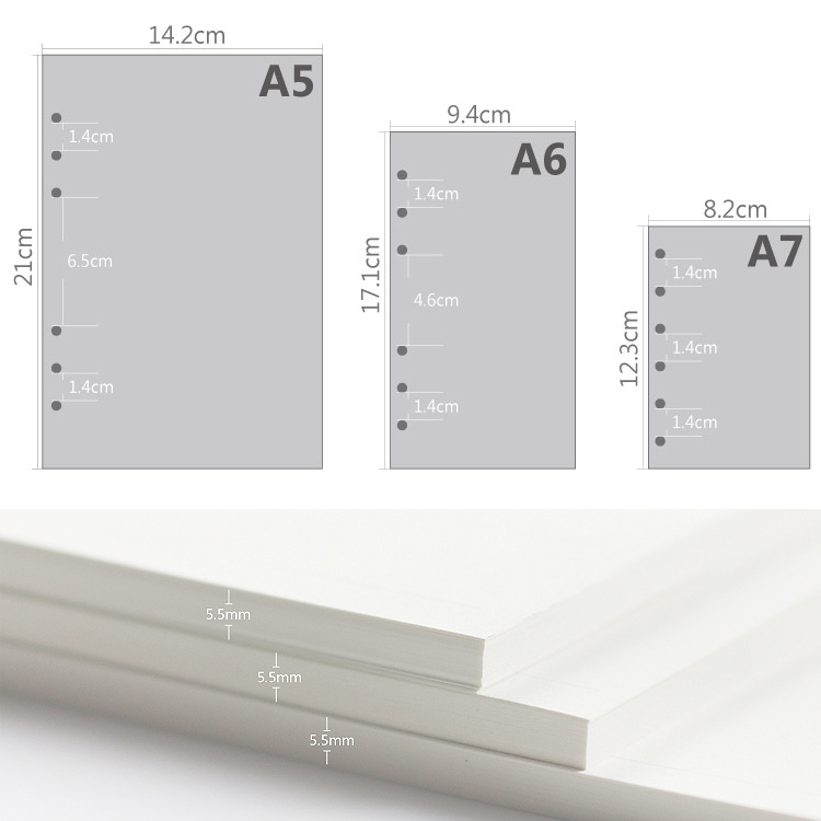 45 tờ giấy rời A5 A6 A7 dùng c - đánh giá và giá A5 Spiral Dotted Grid Notebook