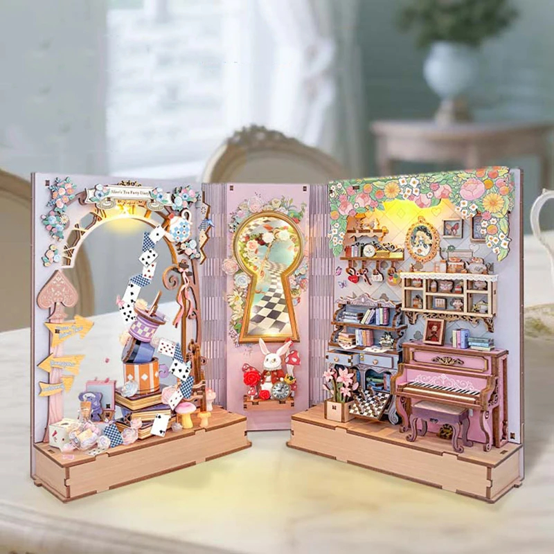 Miniature Model Kit DIY Wooden - đánh giá và giá Diy Wooden Book Nook Kit Shelf Insert