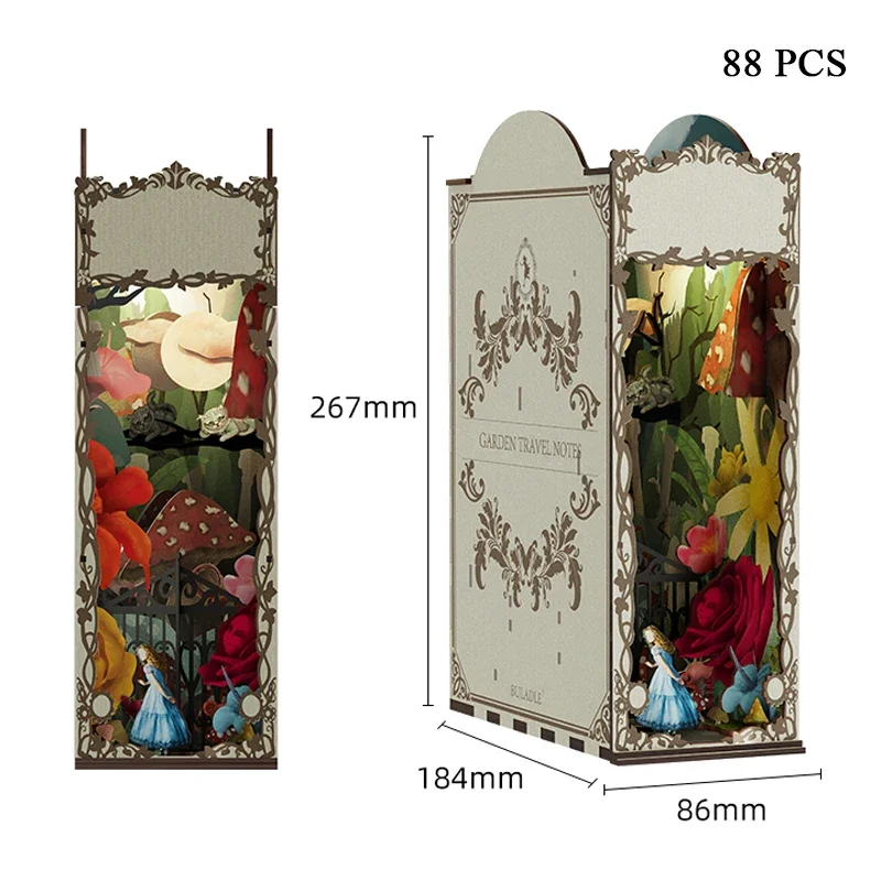 Garden Travelogue Bookends Boo - đánh giá và giá Diy Wooden Book Nook Kit Shelf Insert